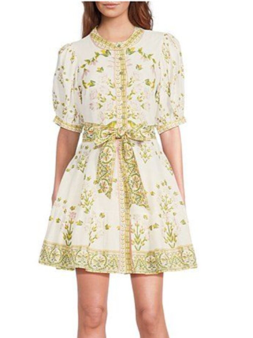 A Loves A Floral Puff Sleeve Mini Dress Medium